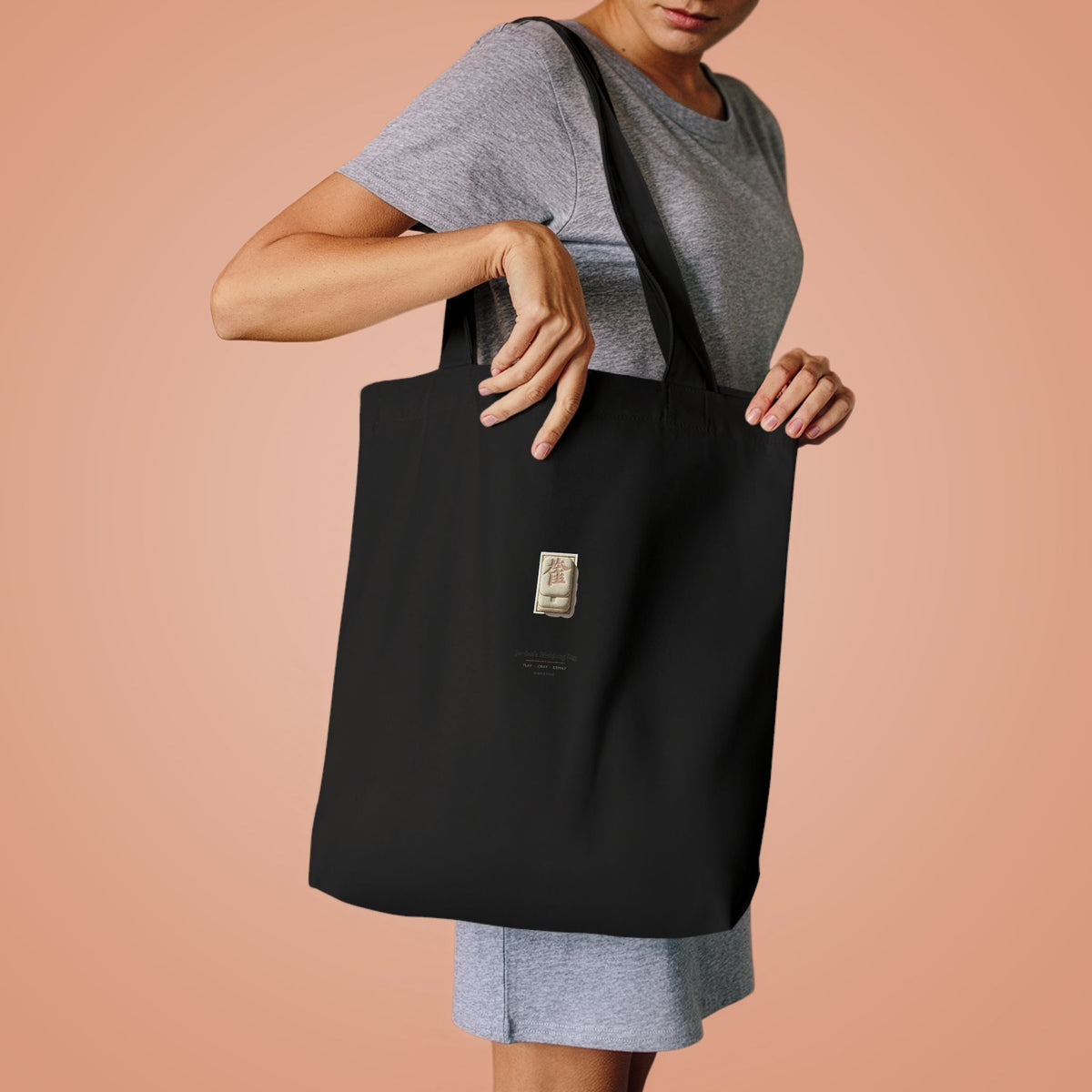 Personalized Mahjong Tile Bag Tote Custom Name Mahjong Gift