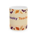 Personalized Spooky Teacher Mug, Halloween Teacher Gift, Custom Name Coffee Cup, Fall Teacher Mug