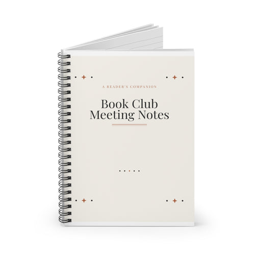 Book Club Meeting Notes Notebook, Reading Group Journal, Thoughtful Gift for Book Club Members