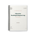 Librarian Reading Log Notebook, Book Request Journal, Thoughtful Gift for Librarians and Library Staff