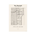 Where We Married map poster – personalized couple milestone print