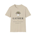 Gather Thankful Together Family Thanksgiving Shirt, Matching Turkey Tee 2026, Unisex Softstyle Sand