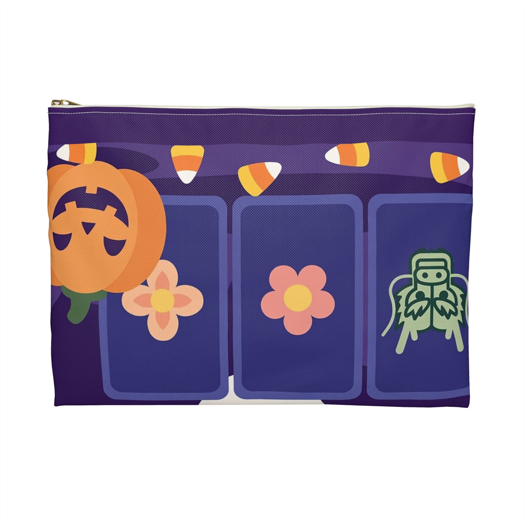 Personalized Halloween Mahjong Tile Pouch, Trick or Tile Zipper Bag, Custom Name Mahjong Gift