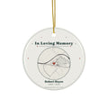 Personalized In Loving Memory Christmas Ornament, Custom Memorial Map Ornament with Name and Dates