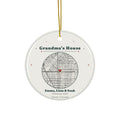 Personalized Grandma's House Christmas Ornament, Custom Grandkids Names Map Ornament