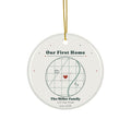 Personalized First Home Christmas Ornament, Custom New Home Map Ornament with Family Name, Address and Move Date