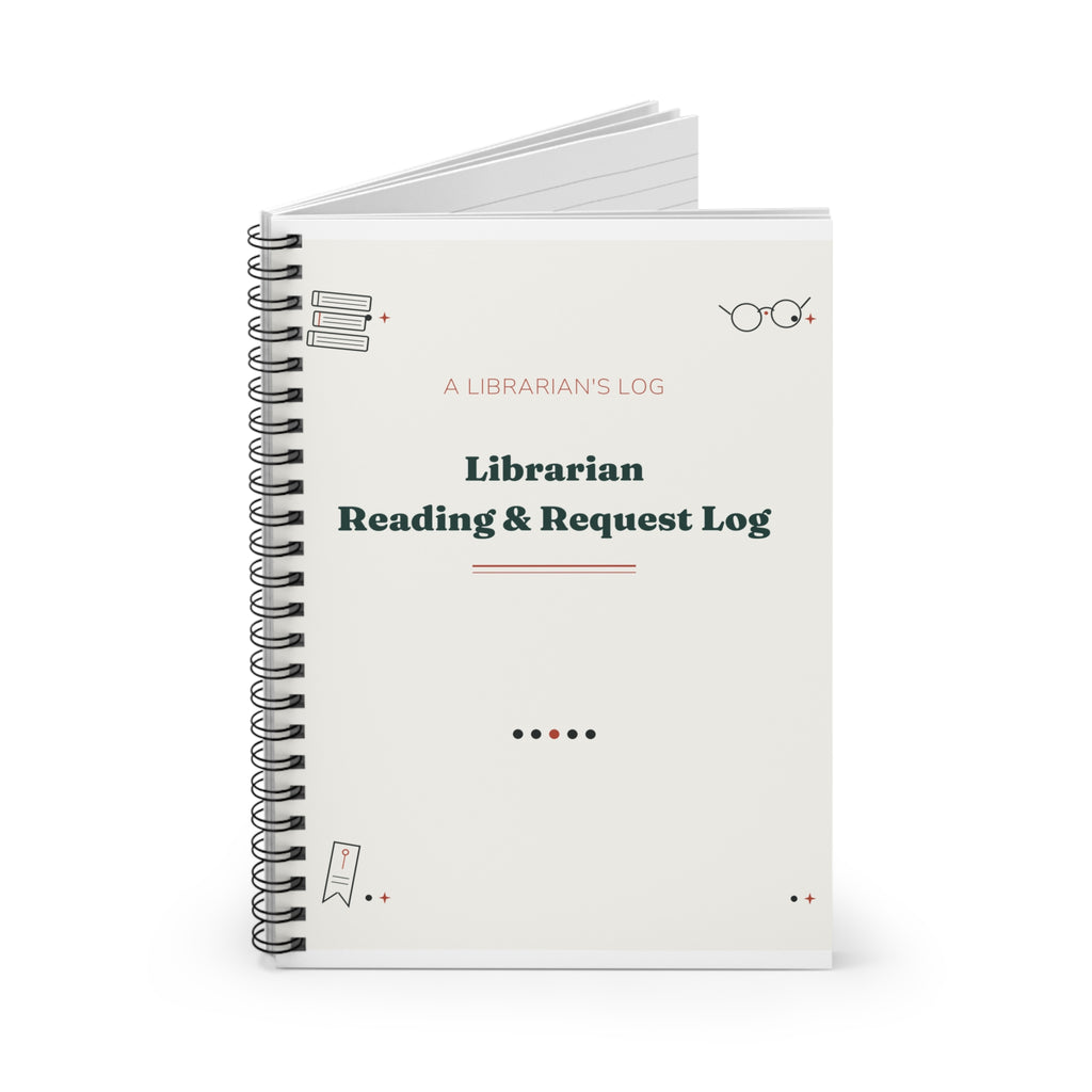 Librarian Reading Log Notebook, Book Request Journal, Thoughtful Gift for Librarians and Library Staff