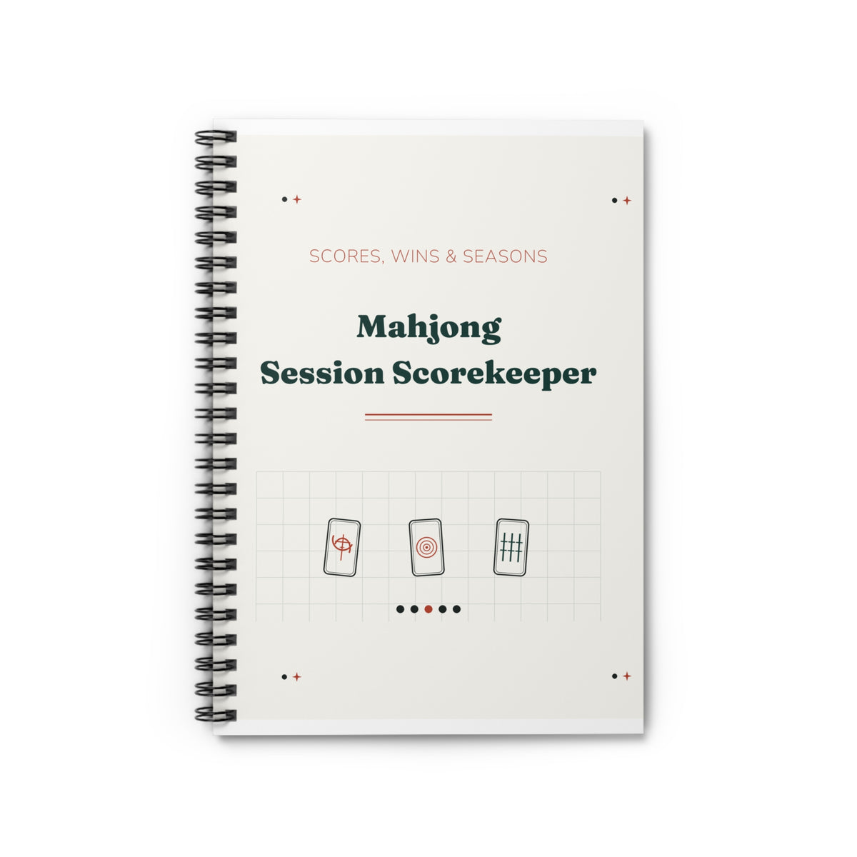 Mahjong Scorekeeper Notebook, Mahjong Game Night Score Log Book, Gift for Mahjong Players and Groups