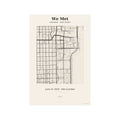 Where We Met map poster – personalized couple milestone print