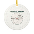 Personalized In Loving Memory Christmas Ornament, Custom Memorial Map Ornament with Name and Dates