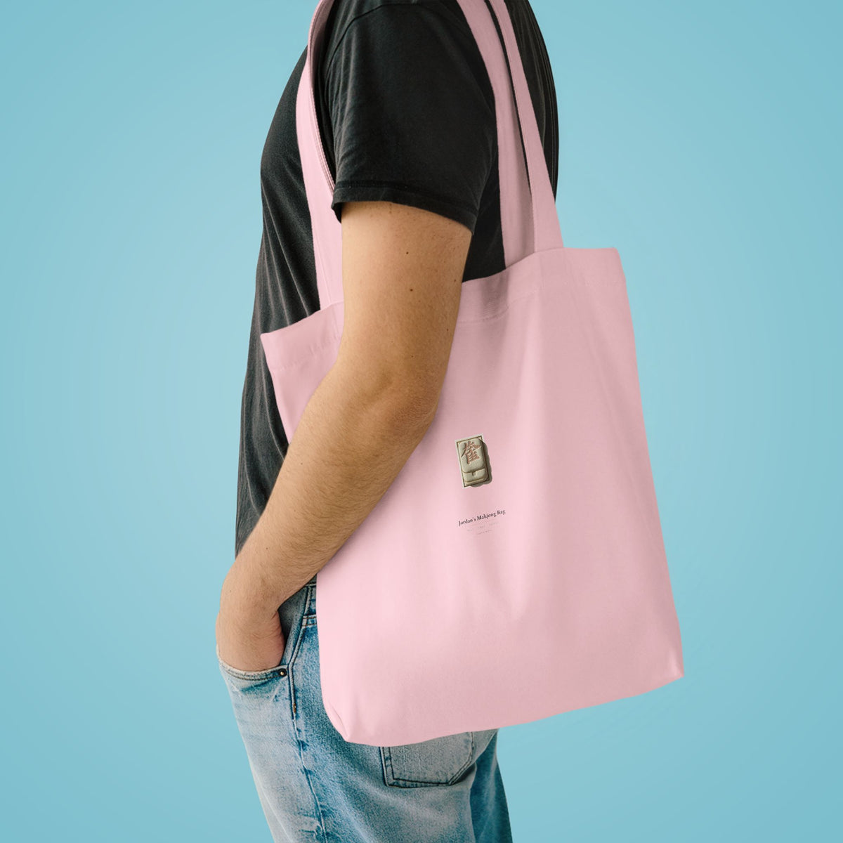Personalized Mahjong Tile Bag Tote Custom Name Mahjong Gift