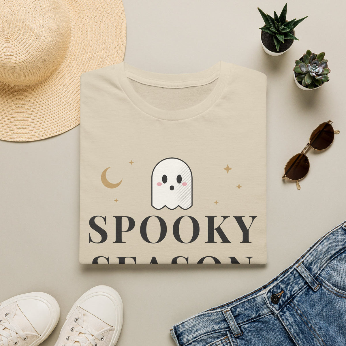 Spooky Season Teacher Shirt, Halloween Teacher Tee, Teaching Little Ghouls and Goblins, Unisex Softstyle Sand