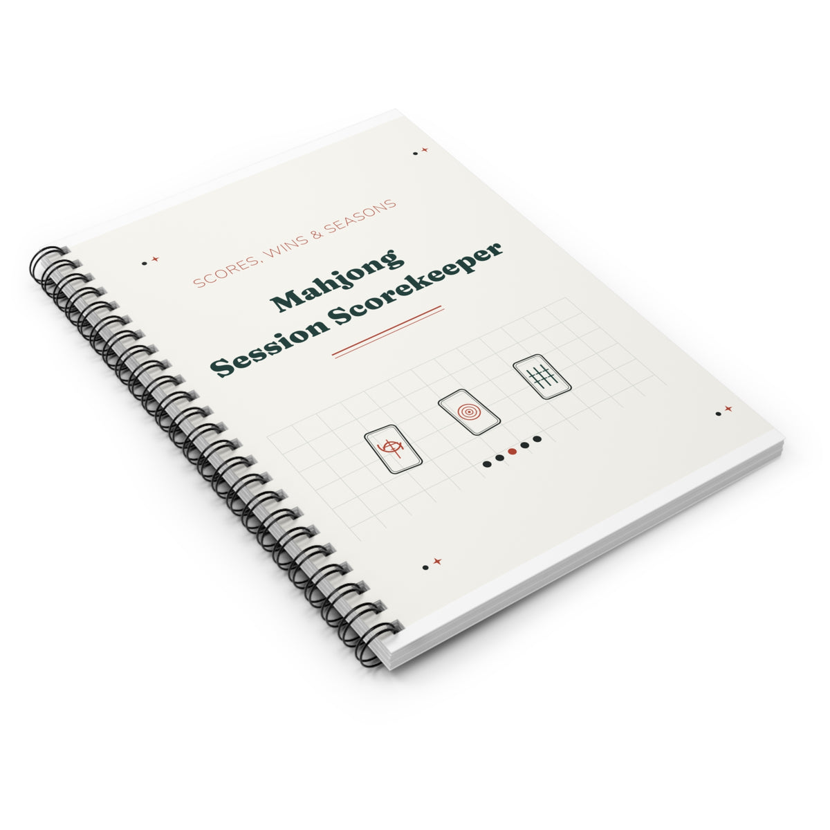 Mahjong Scorekeeper Notebook, Mahjong Game Night Score Log Book, Gift for Mahjong Players and Groups
