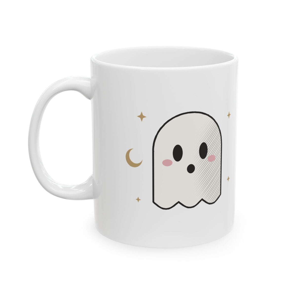 Ghost Spooky Season Mug, Cute Halloween Coffee Mug, Fall Ghost Cup Gift, 11 oz Ceramic