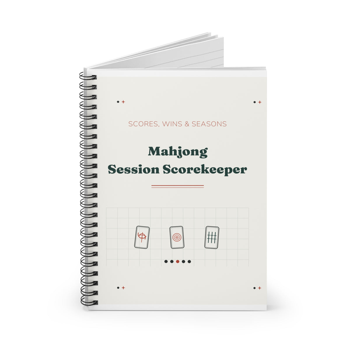 Mahjong Scorekeeper Notebook, Mahjong Game Night Score Log Book, Gift for Mahjong Players and Groups