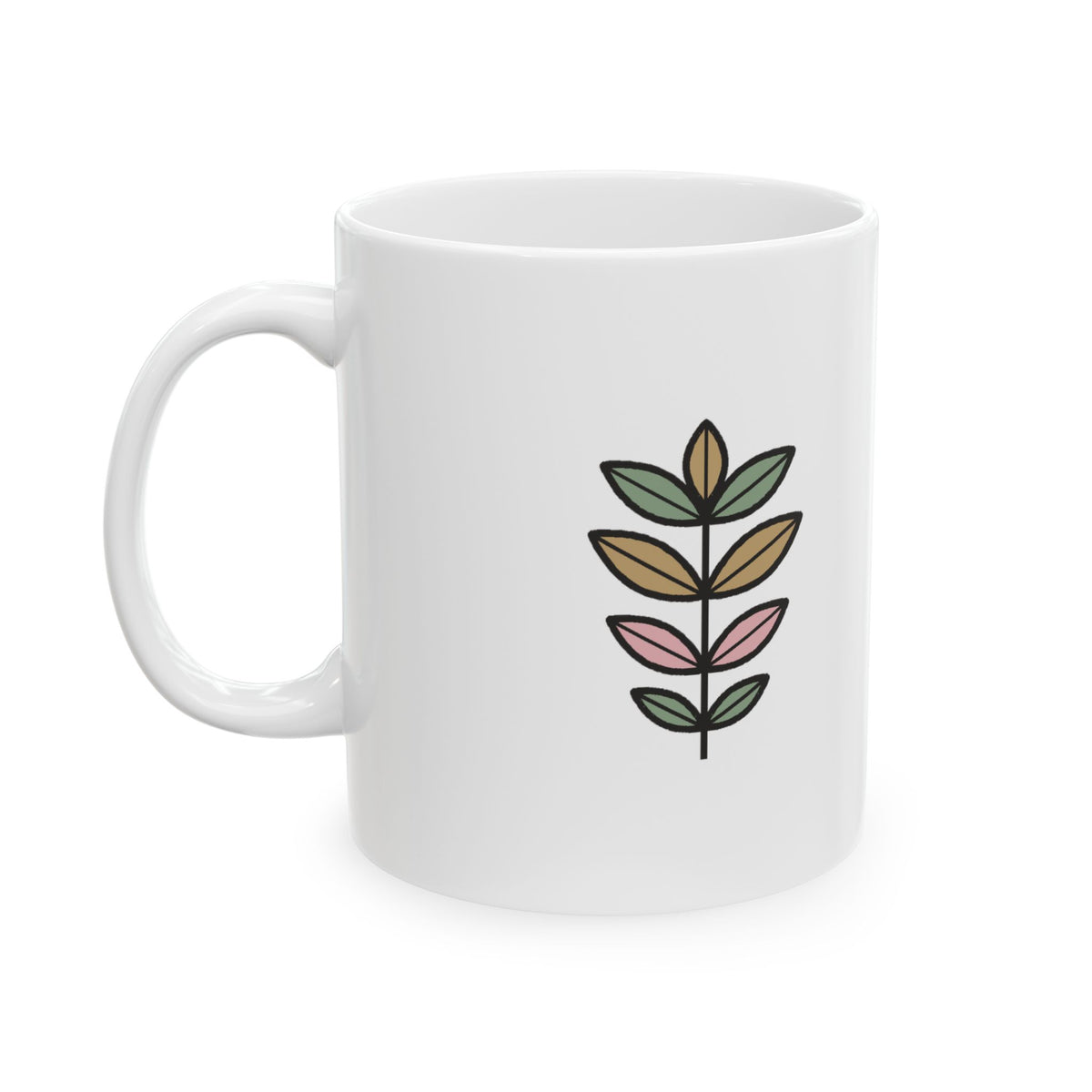 Thankful Fall Mug, and Hungry in That Order, Funny Thanksgiving Host Gift, 11 oz Ceramic Coffee Mug